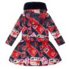 Picture of A Dee From A Dee With Love Collection Riley Envelope Print Coat - Dark Navy