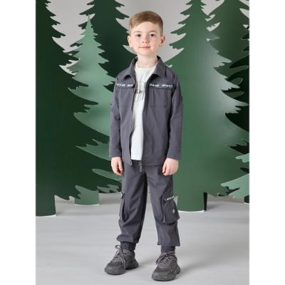 Picture of Mitch & Son JNR Casey Tape Overshirt - Grey