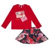 Picture of A Dee From A Dee With Love Collection Roxy Envelope Print Skirt Set - Red