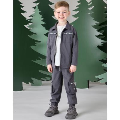 Picture of Mitch & Son JNR Charles Cargo Joggers - Grey