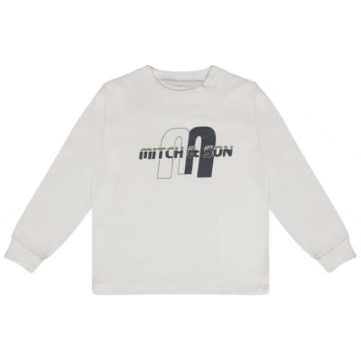 Picture of Mitch & Son JNR Crew Logo T-shirt - White