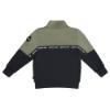 Picture of Mitch & Son JNR Calos Half Zip Tape Tracksuit - Khaki Green