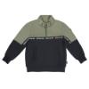 Picture of Mitch & Son JNR Calos Half Zip Tape Tracksuit - Khaki Green