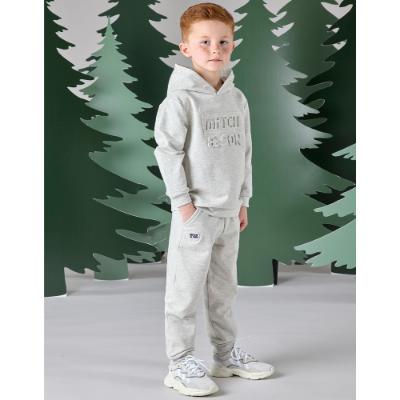 Picture of Mitch & Son JNR Chase Hooded Embossed Tracksuit - Grey