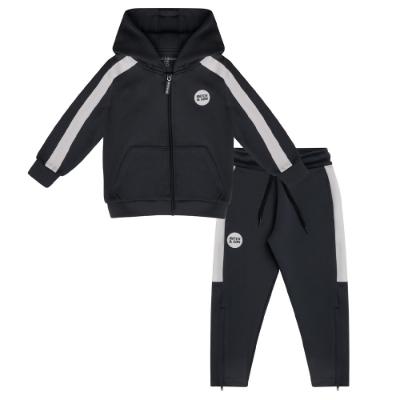 Picture of Mitch & Son JNR Calvin Poly Zip Up Tracksuit - Dark Grey