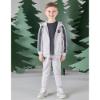 Picture of Mitch & Son JNR Calvin Poly Zip Up Tracksuit - Stone Grey