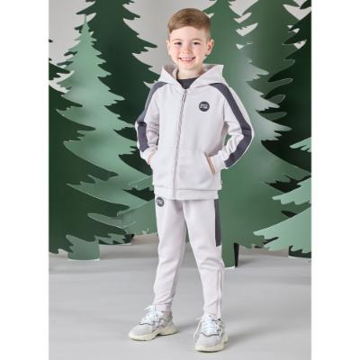 Picture of Mitch & Son JNR Calvin Poly Zip Up Tracksuit - Stone Grey
