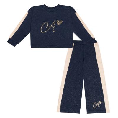 Picture of A Dee From A Dee With Love Collection Rachel Bow Tracksuit X 2 - Dark Navy