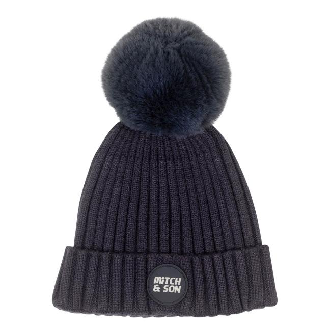 Picture of Mitch & Son JNR Caden Pom Pom Hat - Dark Grey