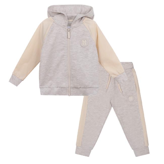 Picture of Mitch & Son Neutral Blues Albie Zip Up Tracksuit - Beige