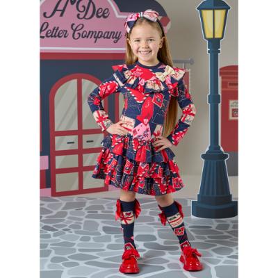 Picture of A Dee From A Dee With Love Collection Regina Envelope Print Dress - Dark Navy