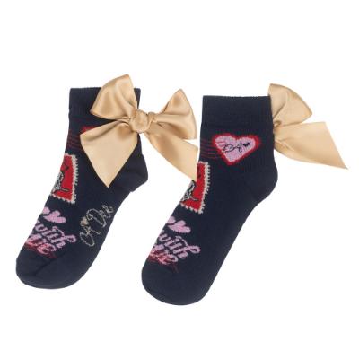 Picture of PRE ORDER A Dee From A Dee With Love Collection Rina Envelope Print Ankle Socks - Dark Navy