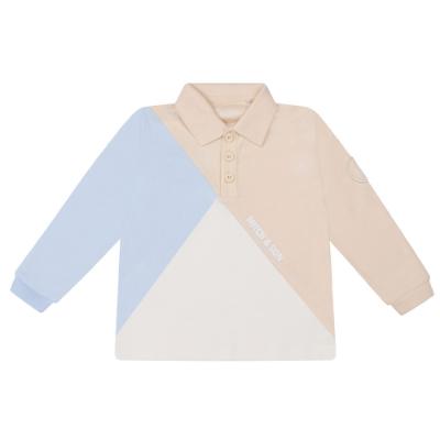 Picture of Mitch & Son Neutral Blues Apolo Cut & Sew Polo Top - Beige