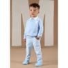 Picture of Mitch & Son Neutral Blues Andre Knitted Polo Top - Blue