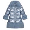 Picture of A Dee On Ice Collection Sarah Faux Fur Trim Coat - Iced Blue