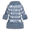 Picture of A Dee On Ice Collection Sarah Faux Fur Trim Coat - Iced Blue