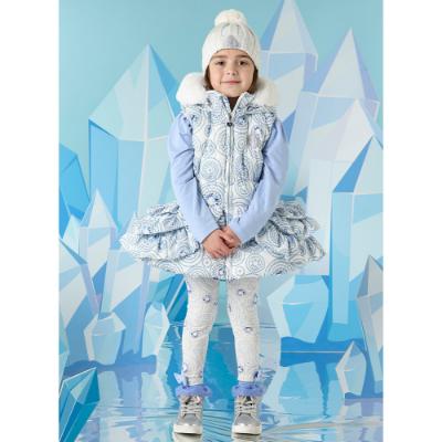 Picture of A Dee On Ice Collection Penny Diamond Print Gilet - Snow White