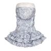 Picture of A Dee On Ice Collection Penny Diamond Print Gilet - Snow White