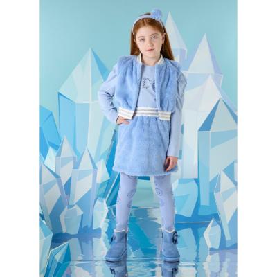 Picture of A Dee On Ice Collection Phoenix Faux Fur Gilet - Iced Blue 