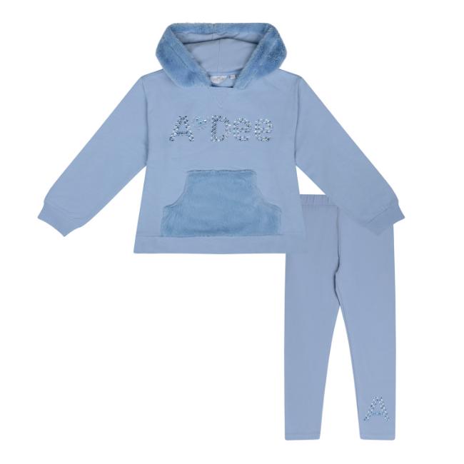 Picture of A Dee On Ice Collection Peaches Hoody Set With Faux Fur - Iced Blue