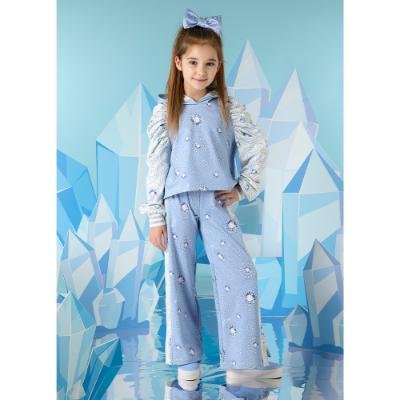 Picture of A Dee On Ice Collection Paula 2 Tone Diamond Print Tracksuit - Iced Blue 