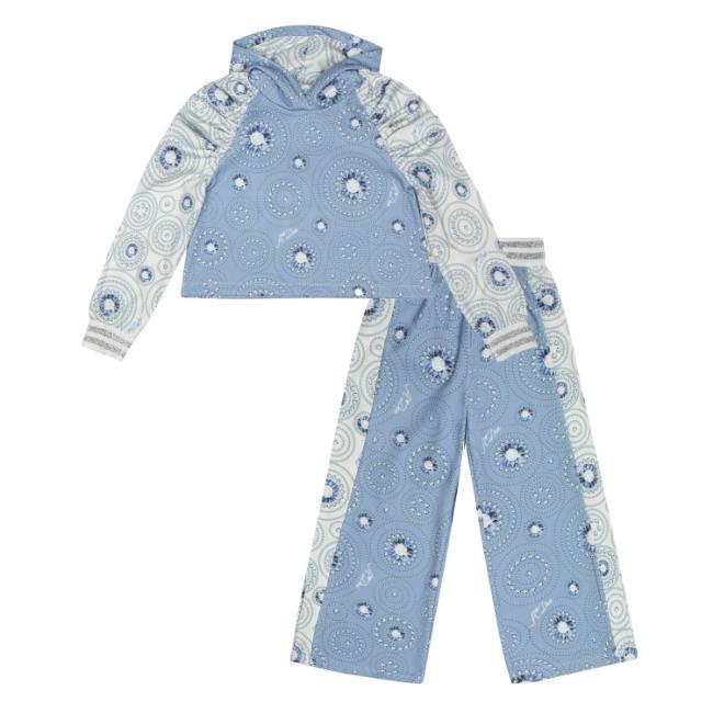 Picture of A Dee On Ice Collection Paula 2 Tone Diamond Print Tracksuit - Iced Blue 