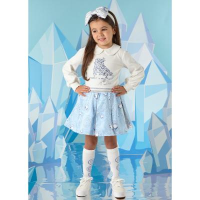 Picture of PRE ORDER A Dee On Ice Collection Phillis  Diamond Print Skirt Set - Snow White