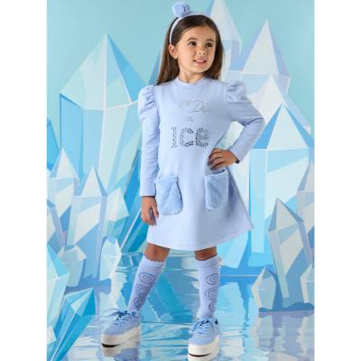 Picture of A Dee On Ice Collection Poppy On Ice A Line Dress - Iced Blue