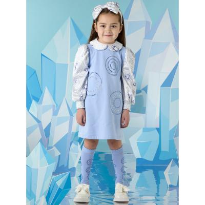 Picture of A Dee On Ice Collection Prya Satin Printed Sleeve Dress - Iced Blue 