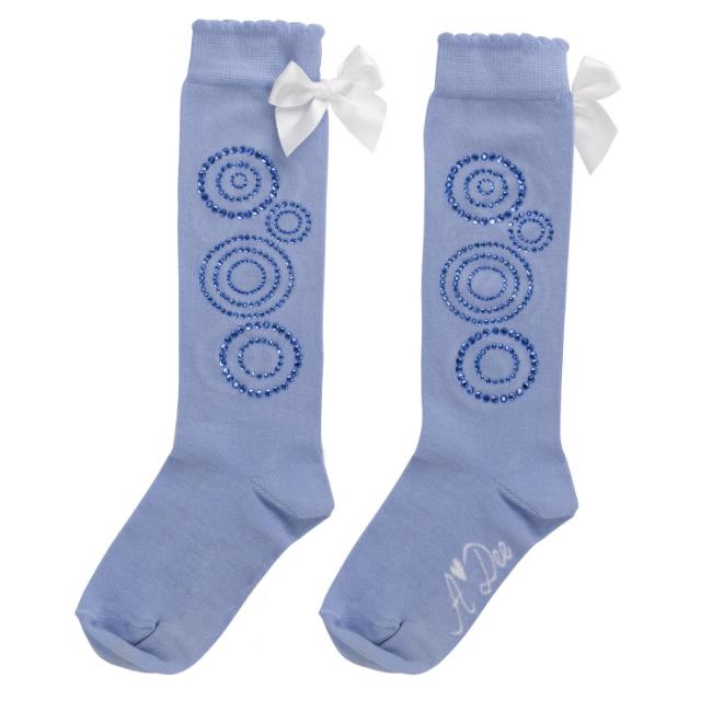 Picture of A Dee On Ice Collection Perrie  Diamante Knee Socks - Iced Blue