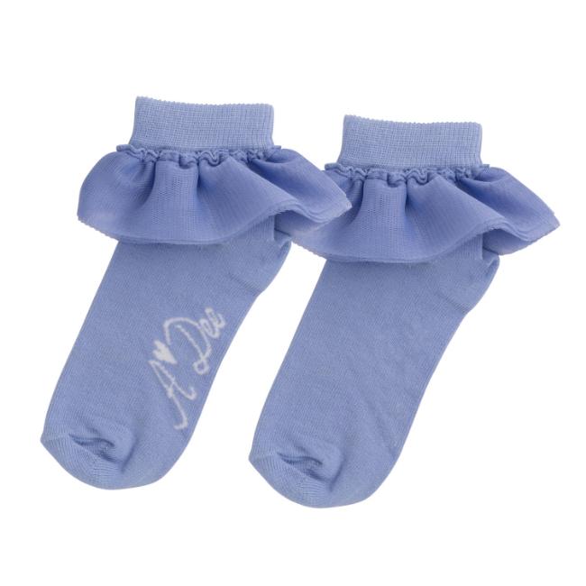 Picture of A Dee On Ice Collection Prim Tulle Frill Ankle Socks - Iced Blue 