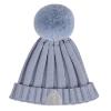 Picture of A Dee On Ice Collection Paola Knitted Pom Pom Hat - Iced Blue