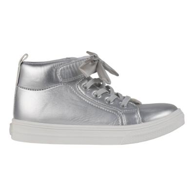 Picture of PRE ORDER A Dee Star Love Bowtique Bow High Top Trainers - Silver