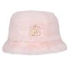 Picture of A Dee Abstract Teddy Collection Sylvia Faux Fur Bucket Hat - Baby Pink