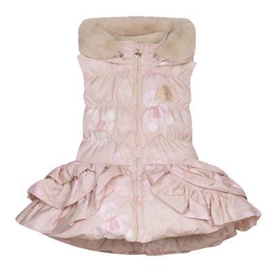 Picture of A Dee Abstract Teddy Collection Stormi  Faux Fur Teddy Print Gilet - Beige