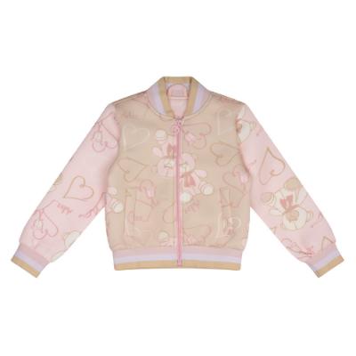 Picture of A Dee Abstract Teddy Collection Sassy Teddy Print Bomber - Beige 