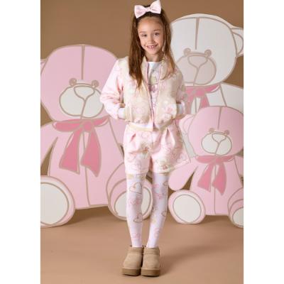 Picture of A Dee Abstract Teddy Collection Sassy Teddy Print Bomber - Beige 