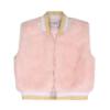 Picture of A Dee Abstract Teddy Collection Sally Faux Fur Gilet - Baby Pink