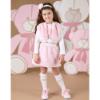 Picture of A Dee Abstract Teddy Collection Sally Faux Fur Gilet - Baby Pink