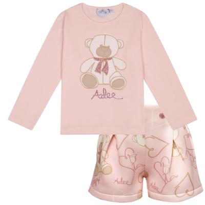 Picture of A Dee Abstract Teddy Collection Suzi Teddy Top & Shorts Set - Baby Pink
