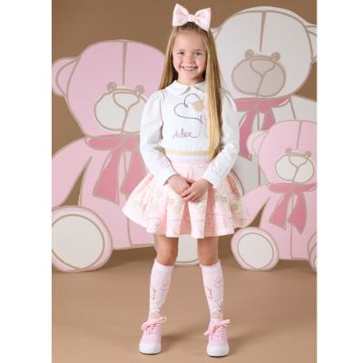 Picture of A Dee Abstract Teddy Collection Star Teddy Print Skirt Set X 2 - Baby Pink