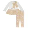 Picture of A Dee Abstract Teddy Collection Summer Teddy Print Bow Legging Set X 2 - Beige