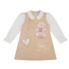 Picture of A Dee Abstract Teddy Collection Skyler Poplin Sleeve Teddy Dress - Beige