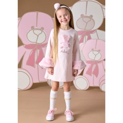 Picture of A Dee Abstract Teddy Collection Shakira Faux Fur Teddy Dress - Baby Pink