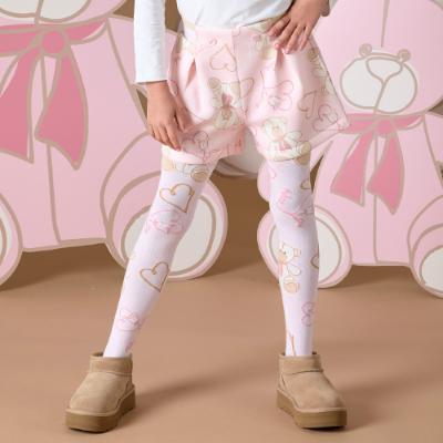 Picture of A Dee Abstract Teddy Collection Serenity Teddy Print Tights - Baby Pink
