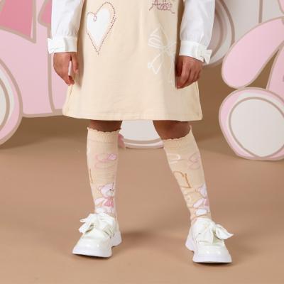 Picture of A Dee Abstract Teddy Collection Sloane Teddy Print Knee Socks - Beige