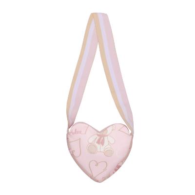 Picture of A Dee Abstract Teddy Collection Sasha Teddy Print Heart Bag - Beige
