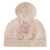 Picture of A Dee Abstract Teddy Collection Sabrina Knitted Pom Pom Teddy Hat - Beige