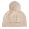 Picture of A Dee Abstract Teddy Collection Sabrina Knitted Pom Pom Teddy Hat - Beige