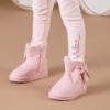 Picture of A Dee Abstract Teddy Collection Bowtiful Bow Ankle Boot - Baby Pink